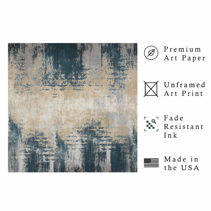 Abstract Celestial Symphony Transitional Unframed Art Print, 10" H x 10" W