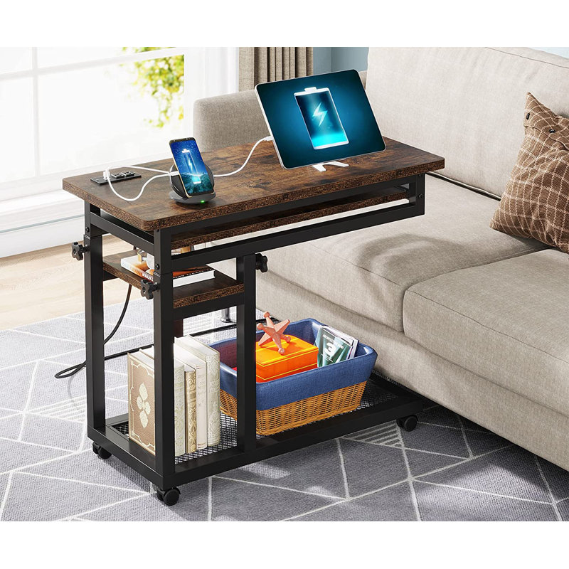 Granton Height Adjustable Computer Desk, Brown