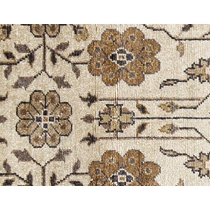High-Quality Hand-Knotted Cream Area Rug