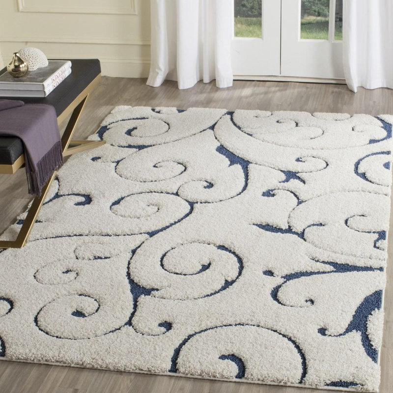 Rodrigue Damask Hand Woven Area Rug, Rectangle 122 x 183 cm