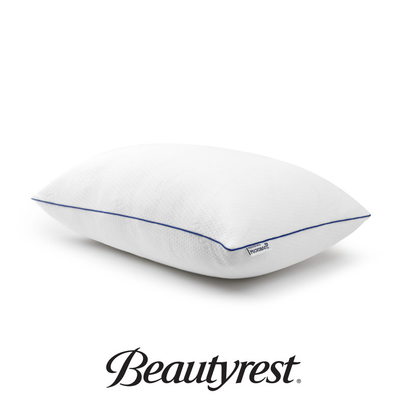 White Jumbo Memory Foam Medium Support Pillow Set