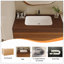 Meuble-lavabo flottant moderne 29,9 po avec comptoir en faux marbre et lavabo encastré en céramique, fixation murale pour petites salles de bain et appartements-311141647