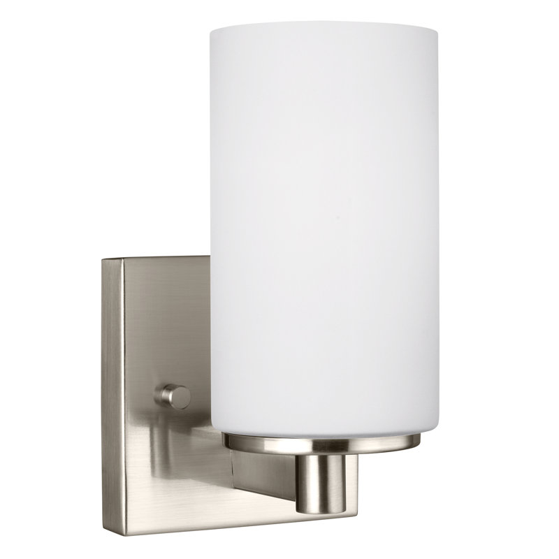 Hettinger One Light Wall / Bath Sconce from Generation Lighting , Brushed Nickel, No
