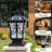 Black Solar & Hardwired Dual-Use Post Light, 4-Color Led, Ip65 Waterproof, With Remote Control, For Outdoor Gate & Patio