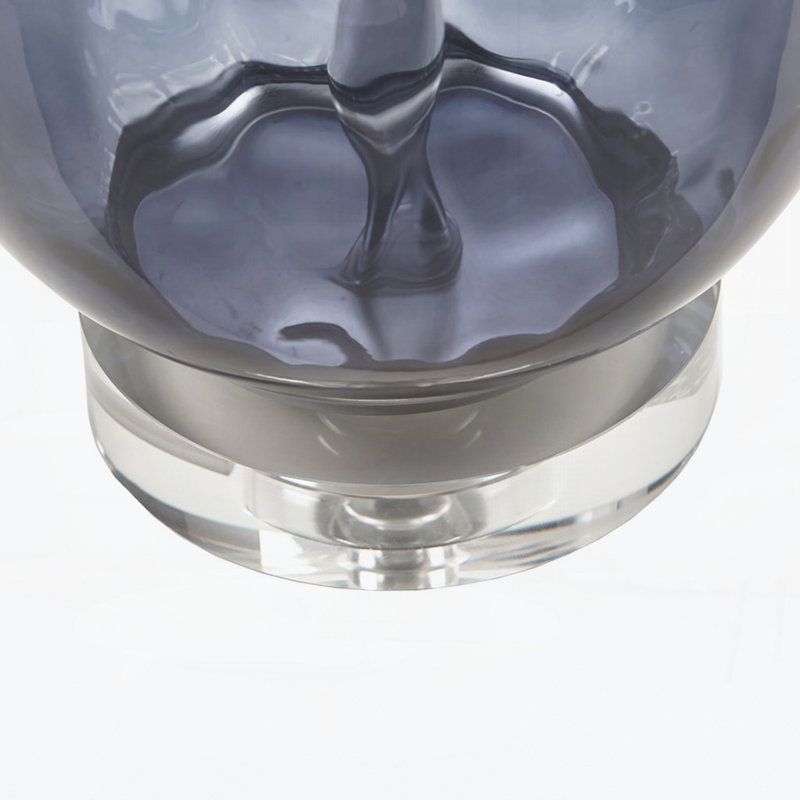 Ombre Glass Table Lamp, Dark Blue
