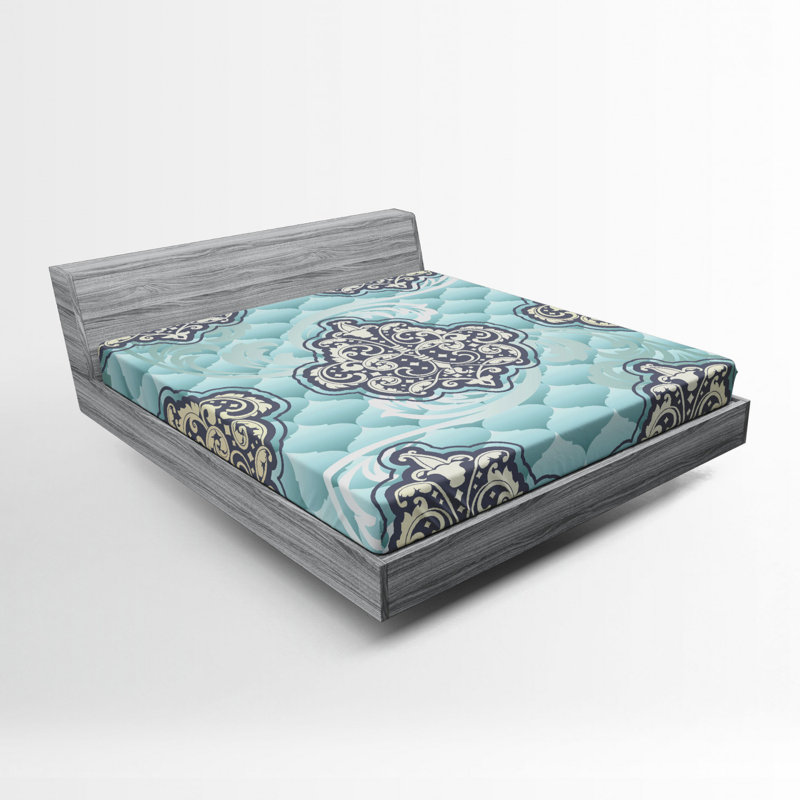 Microfiber Damask Fitted Sheet, Full Fitted Sheet