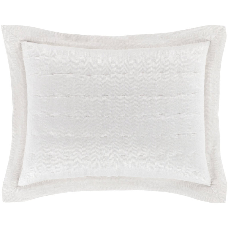 Brussels Quilted Sham, Standard, Natural