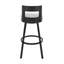 Tabouret de bar à hauteur de comptoir en acier inoxydable et pivotant Kevontae-454235637-454235634