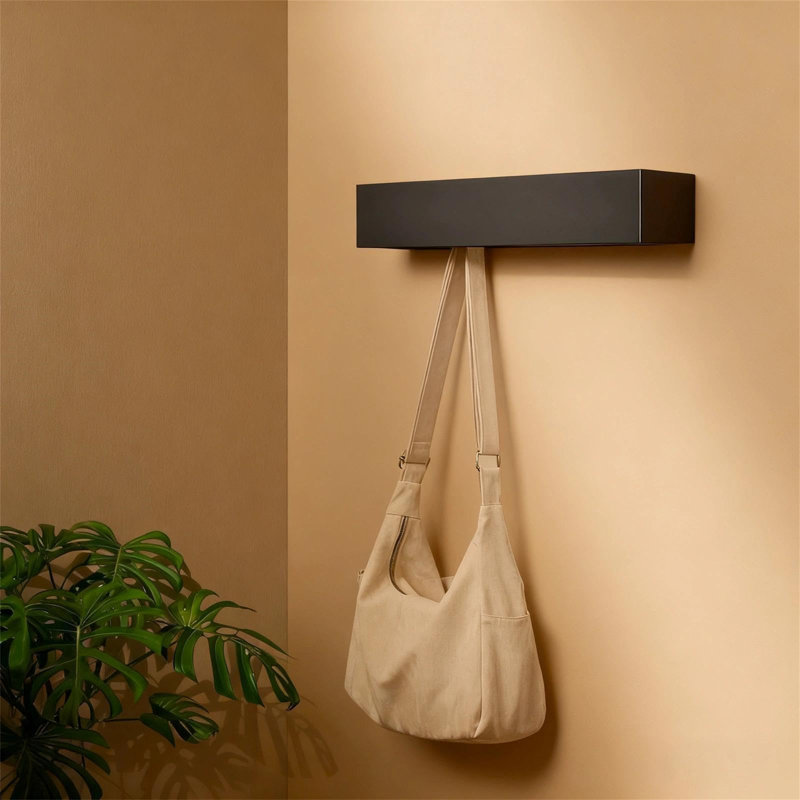 Metal 5 - Hook Coat Rack, Black