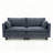 Modular Sofa Set with Ottoman, USB Ports & Side Pockets