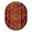 Tapis d'intérieur / extérieur en polypropylène tissé à la machine Lidio - rouge / jaune / bleu-173123949