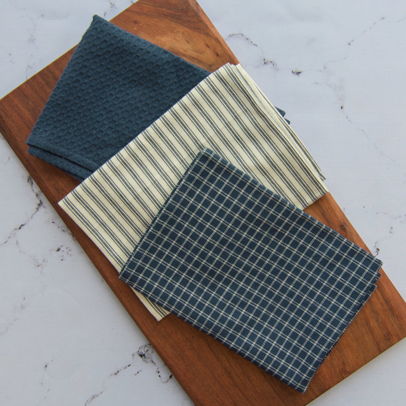 Cotton Tea Towel Kitchen Towel, Navy