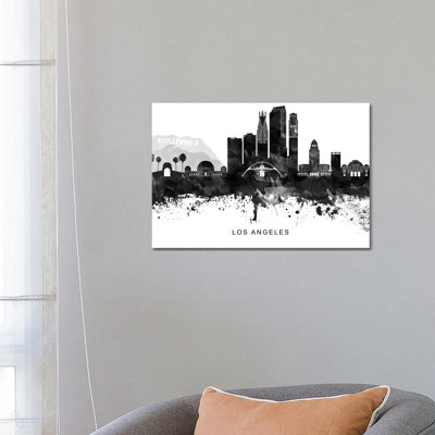Los Angeles Skyline by WallDecorAddict - Wrapped Canvas Print