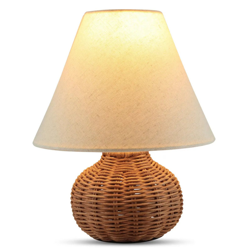 Lampe de table en rotin 