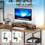 L-Shaped Computer Desk with Built-In Electrical Outlet