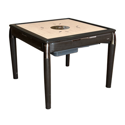 Roller Costater Style 4-Legged Dining Table Design, Ultra-Thin Automatic Mahjong Table, High-End Luxurious Wooden Walnut Colour Come With 40mm Numbered Tiles