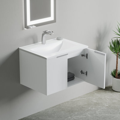 24" Single Vanity Set, Base, Ceramic Top