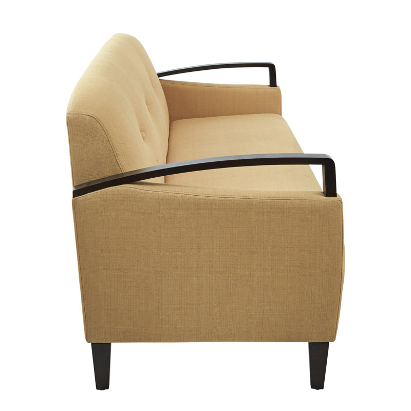 Sylvanus Upholstered 75'' Sofa, Woven Wheat