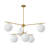 6-Light Opaque White Glass Sphere Tiered Chandelier