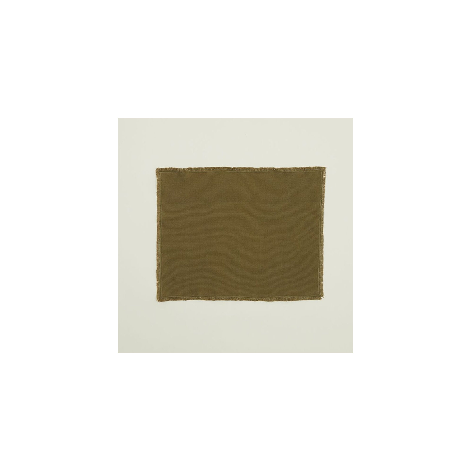 Essential Cotton Placemat - Set Of 4, Olive