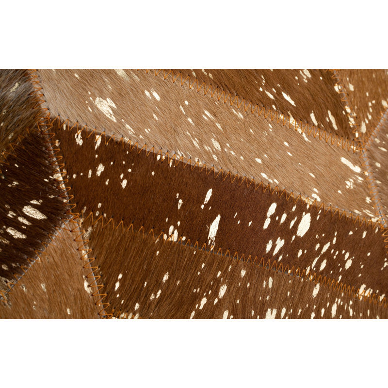 Coussins décoratifs en cuir de vache Canvello, H 16 po x l 24 po, 1, Forme rectangulaire
