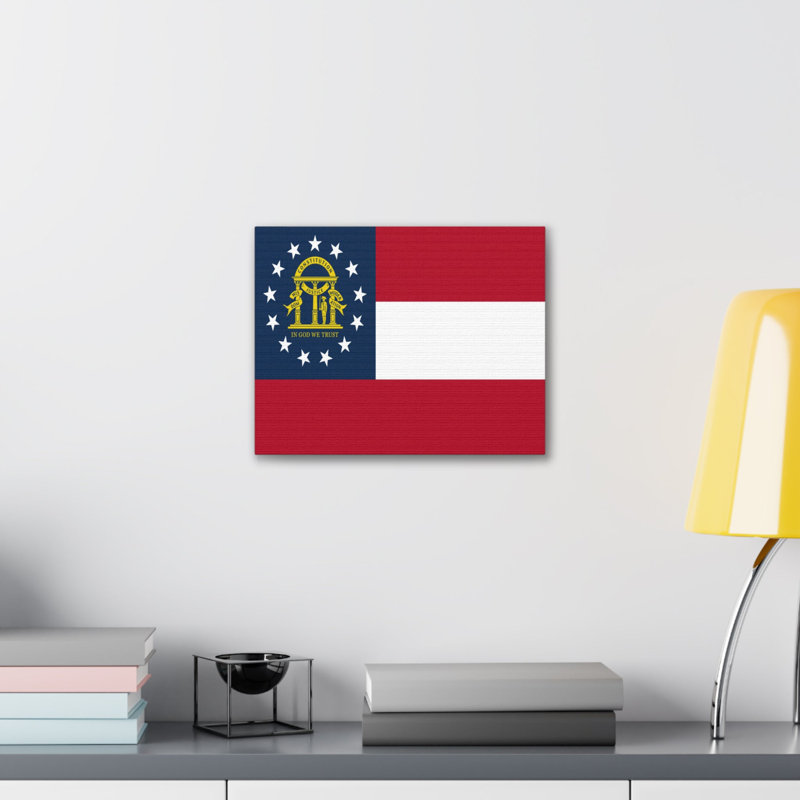 " Georgia State Flag ", 24" H x 30" W
