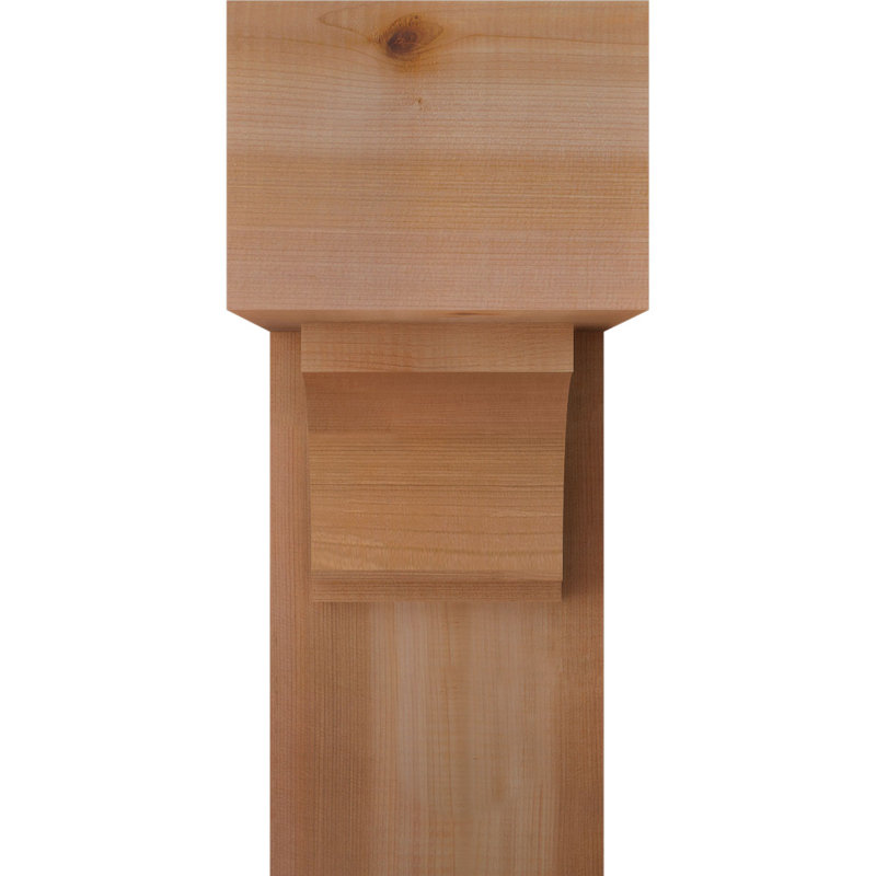 Support de bloc impérial avec entretoise décalée, 18 po x 18 po, Cèdre rouge occidental de l 7 1/2 po (lisse)