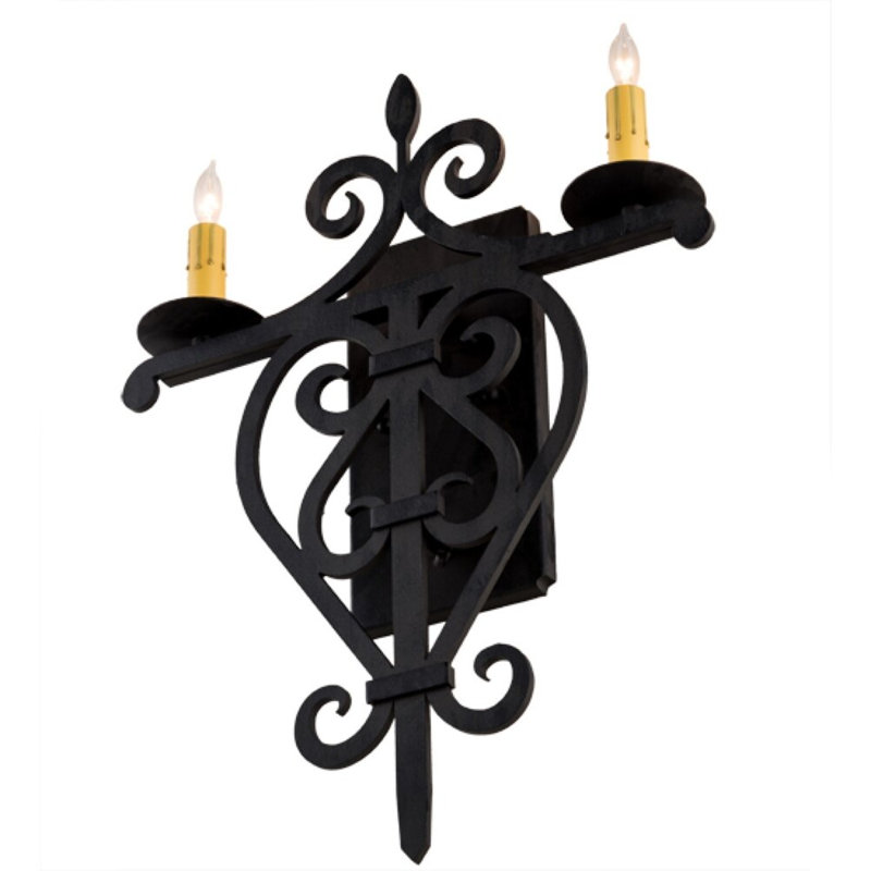 Fleur De Lys 2 - Light Candle Wall Light