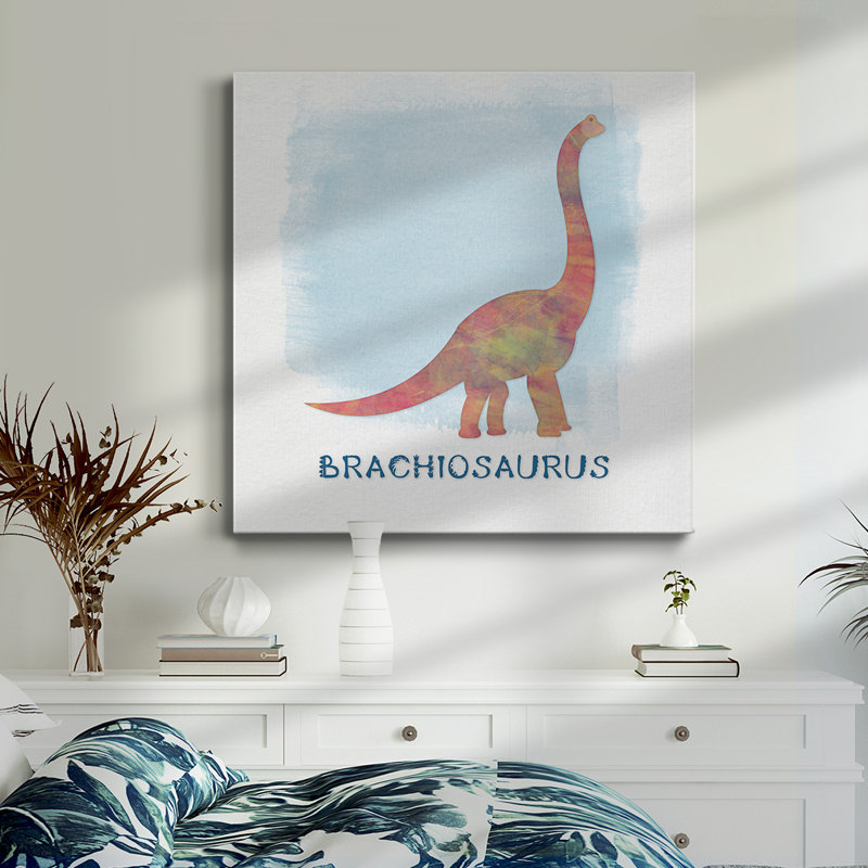 Brachiosaure - Toile tendue avec châssis de qualité supérieure - prête à être accrochée