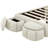 Platform Bed With Twin-Size Mattress And A Headboard Shaped Like Cartoon Ears, Upholstered-407932752