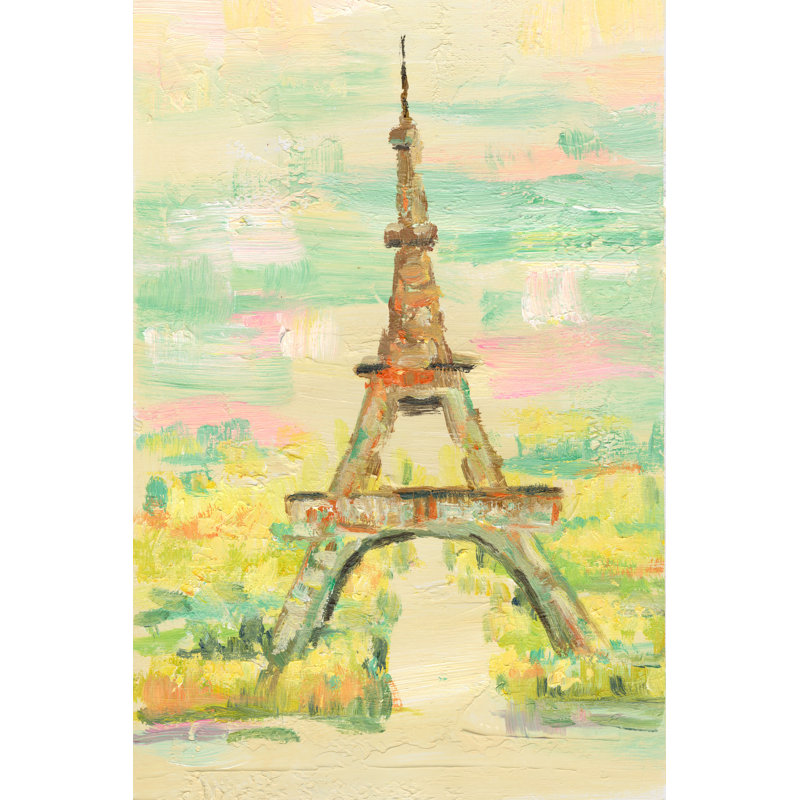 " Painted Eiffel Tower ", 12" H x 8" W