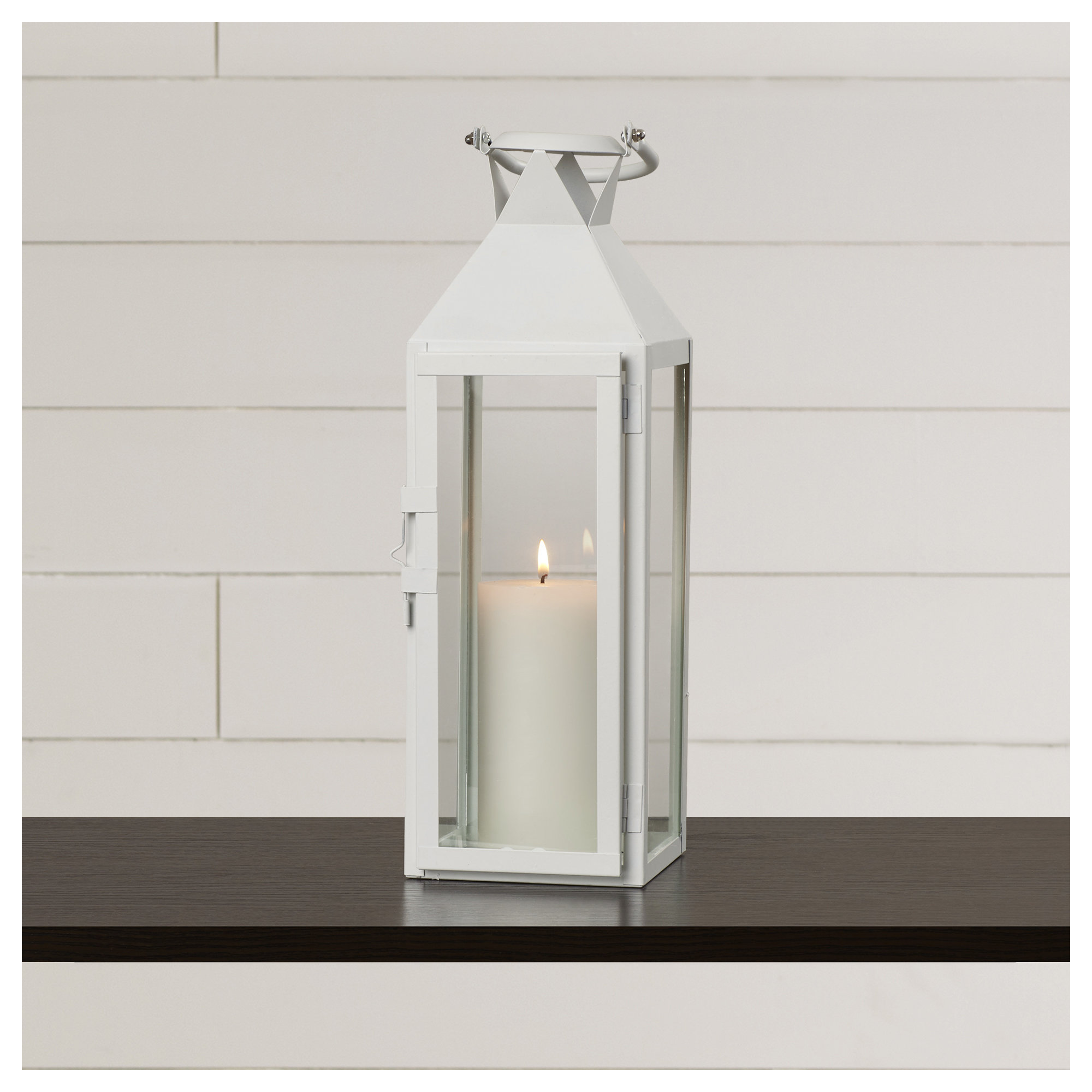 Artemesia 15.25'' Tabletop Lantern, 18.63" H x 5" W x 5.5" D, White
