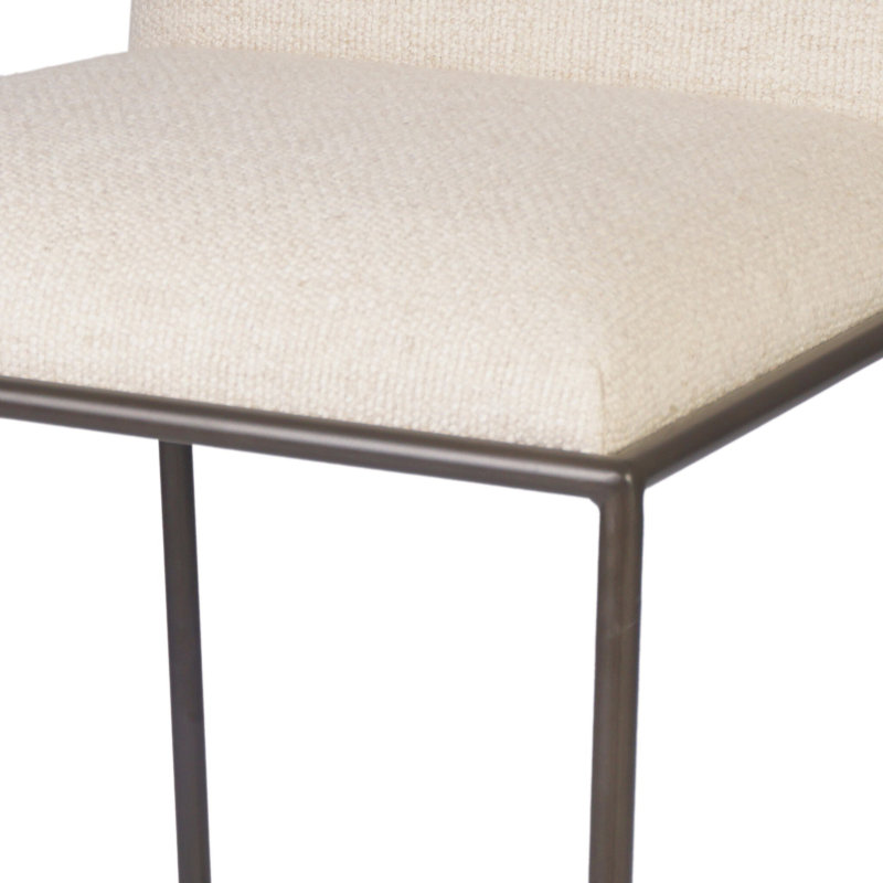Rachael Upholstered Bar Stool with Metal Frame, Alcala Wheat, Counter Stool (27” Seat Height)
