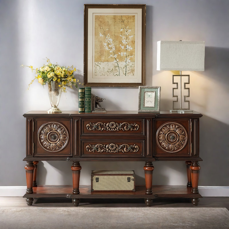 Classic Multi-Function Solid Wood Sideboard, Brown