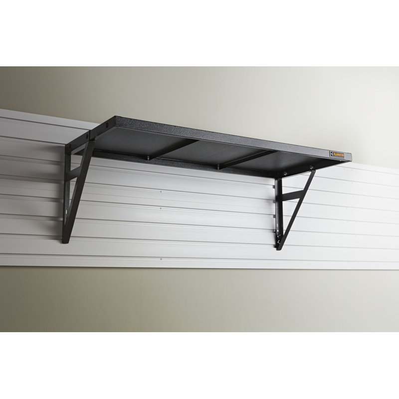45" Heavy Duty Steel Mesh Wall Shelf in Hammered Granite