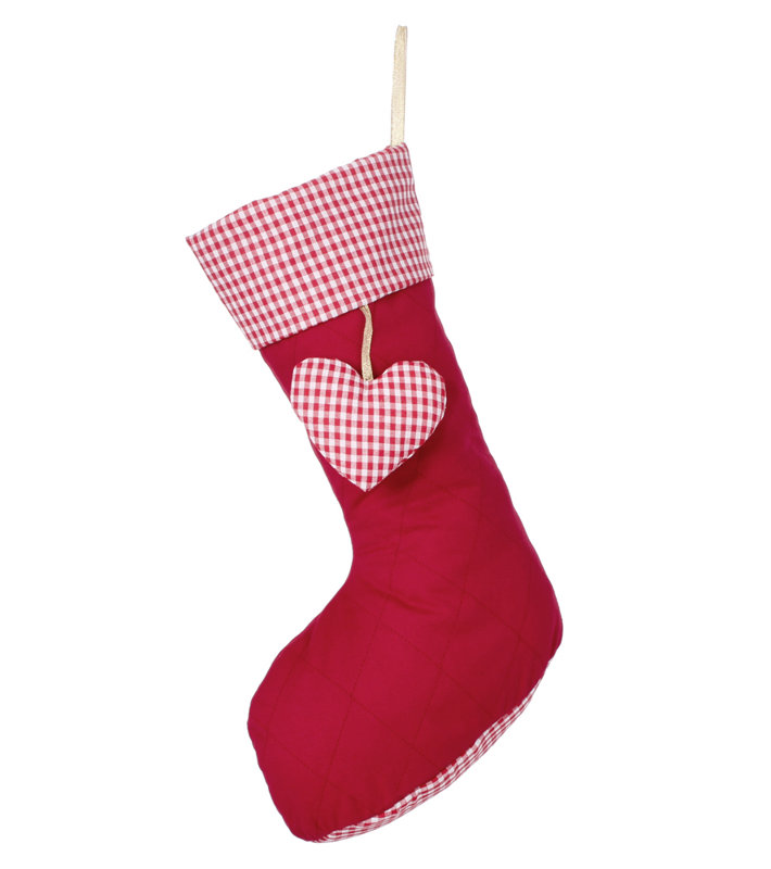 Quilted Gingham Christmas Stocking