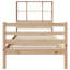 Bookcase Bed Without Mattress Solid Wood Pine-566539182