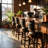 30" Faux Leather Swivel Stools, Set of 1, With High Backrest & Solid Wood Legs & Wrap-around Footrest-1596223830