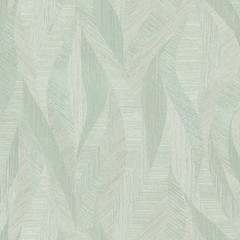 Evelina 10.05m x 70cm Textured Matte Finish Wallpaper Roll, Green