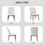 Chaises de salle à manger rembourrées modernes, chaises de salle à manger à dossier haut en tissu avec siège rembourré et pieds en bois massif, chaises d'appoint de cuisine sans accoudoirs pour café-restaurant maison-1451228384