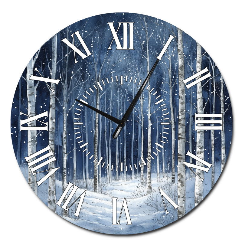 Horloge murale en métal Winter Winter, Surdimensionné