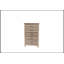 Commode à tiroirs en bois au fini naturel naturel avec beaucoup de rangement, chêne rustique gris ou brun, mobilier de chambre durable et élégant