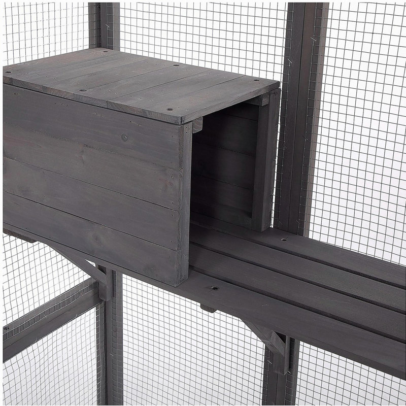 Très grande cage à chat - Gris