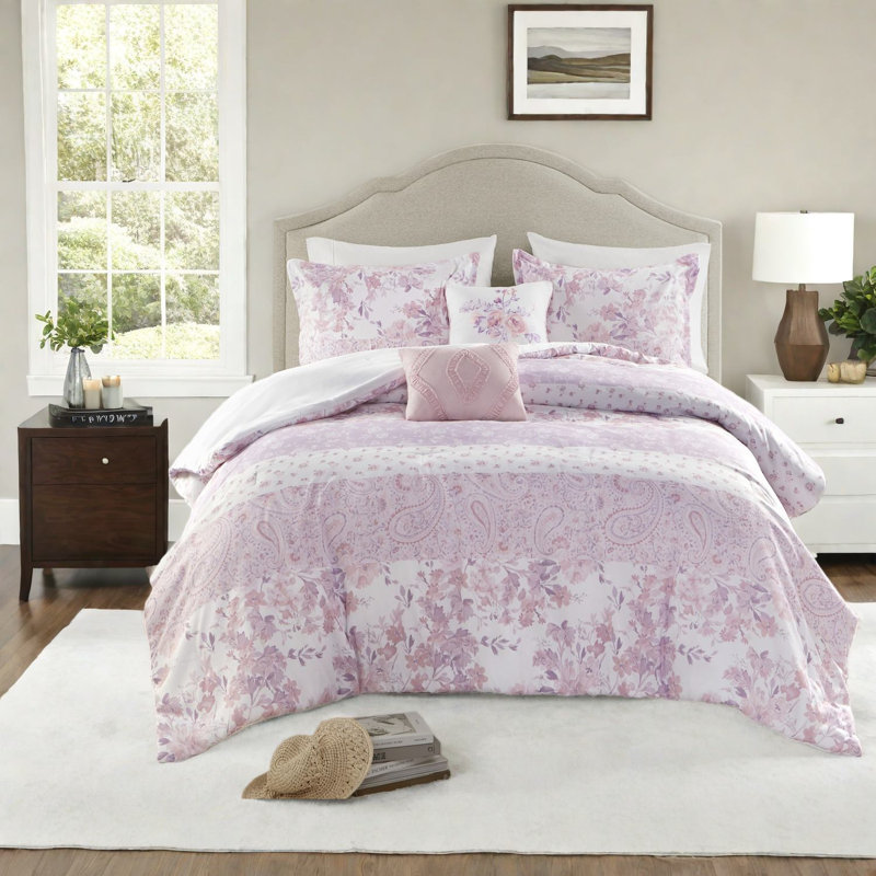 Ensembles de literie à motif floral rétro, édredon en polyester, style romantique pour la maison