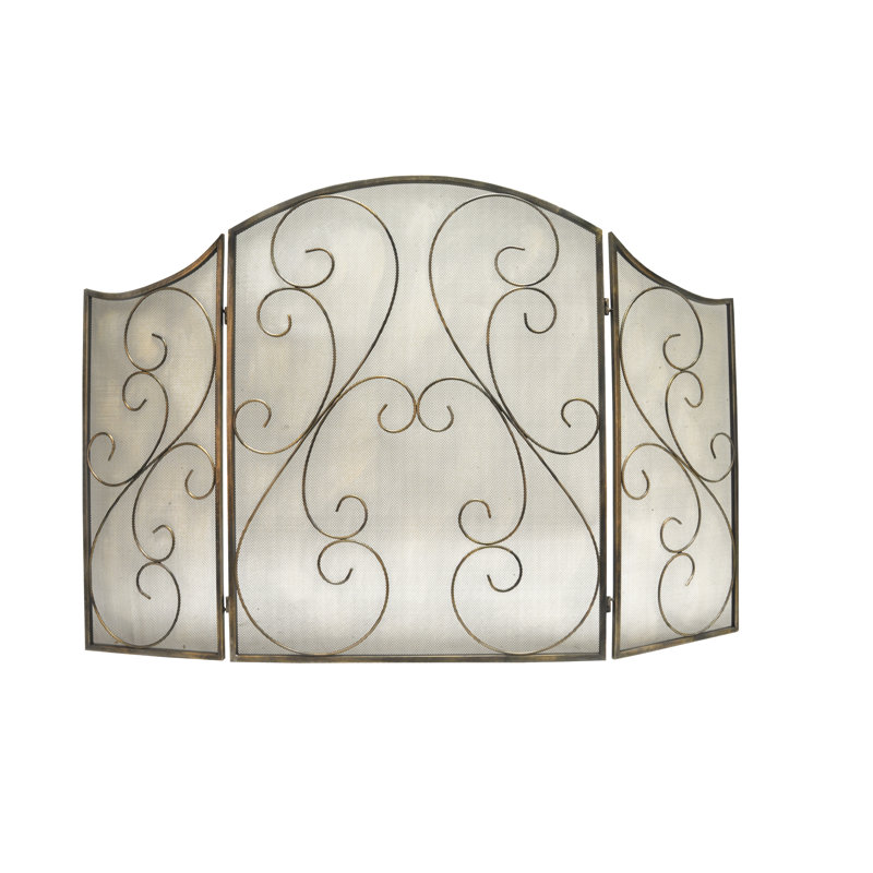 Energicus 3 Panel Steel Fireplace Screen