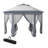 Hexagonal Gazebo Shelter with 6 Zippered Mesh Netting, for Patio Backyard Garden Wedding Party, Grey