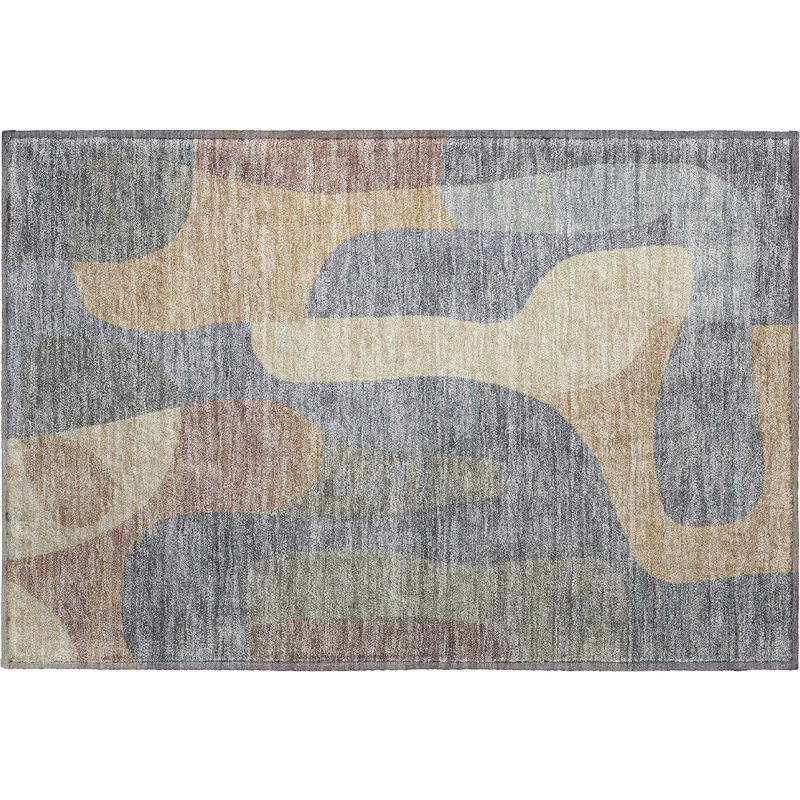 Premium Machine Washable Mayfield AMF1867 Abstract Rug, Rectangle 1'8" x 2'6"