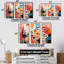 Tourbillon d'art coloré abstrait coloré I - décoration murale abstraite-1120579415-1120579414