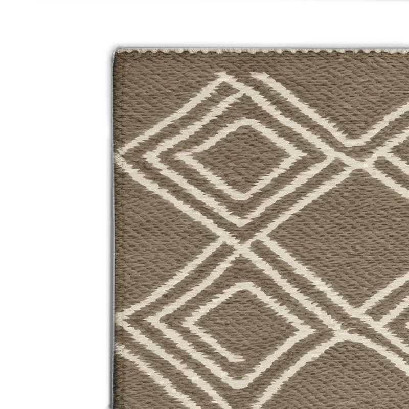 Tapis brun intérieur et extérieur Trellis, Rectangulaire 2 pi x 3 pi
