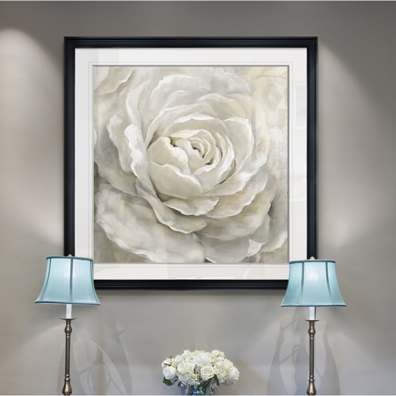 " Petal Perfect ", 24" H x 24" W x 1.5" D, Black Framed